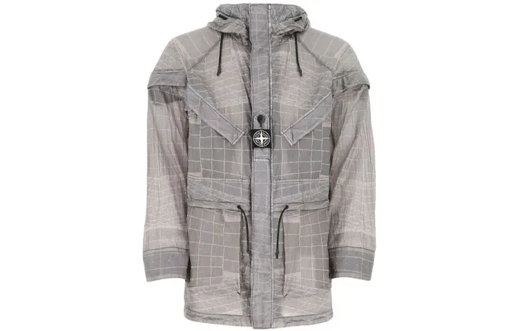 Stone Island Reflective Grid Drawstring Jacket