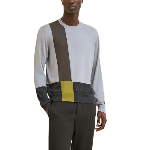 HERMES Cashmere Sweater Men's Flint Stone Color
