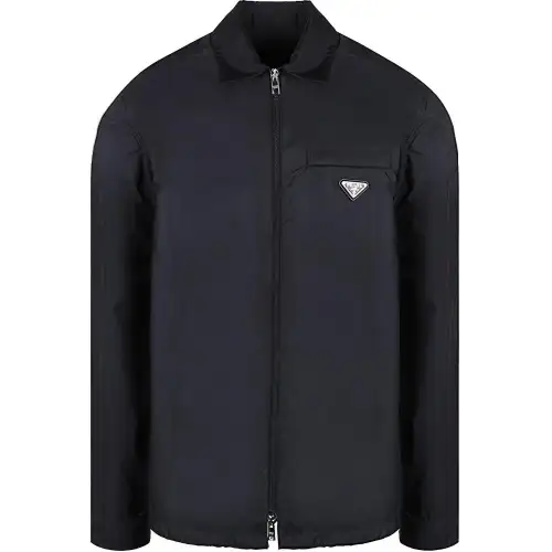 PRADA Jackets Men's Navy Blue Lapel Thin Other