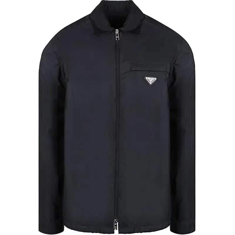 PRADA Jackets Men's Navy Blue Lapel Thin Other