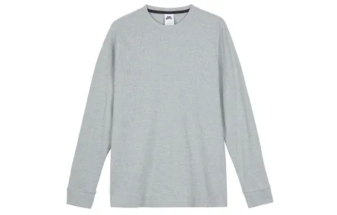 Nike Knitwear Men's Toned Dark Gray Crew Neck Moderate Base Layer
