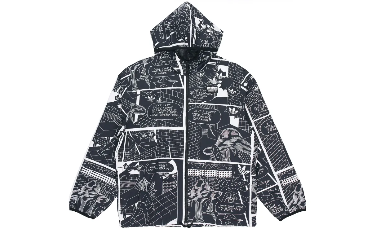 Adidas Originals Jackets Men's Black Hooded Moderate Other