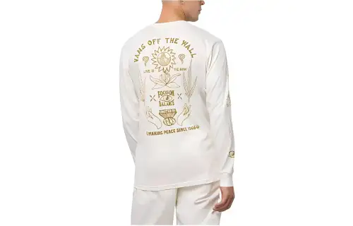 Vans T Shirts Unisex White Crew Neck Moderate Straight Fit