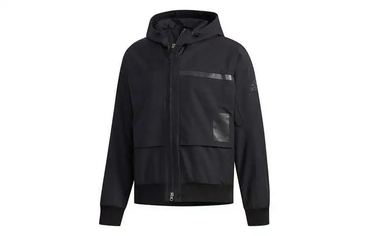 Adidas Jackets Men's Black Hooded Moderate Other