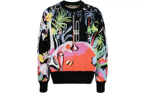 PALM ANGELS 'Oil On Canvas' Jacquard Jumper