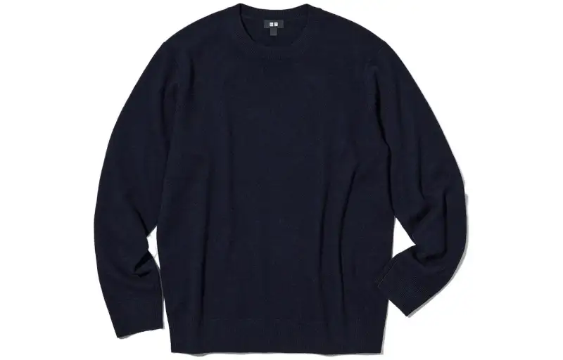 UNIQLO Sweaters Unisex Navy Blue Crew Neck Moderate Other