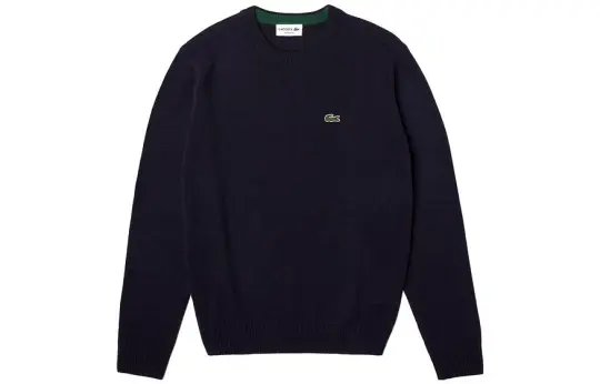 LACOSTE Sweaters Men's Marine Blue Crew Neck Moderate Other