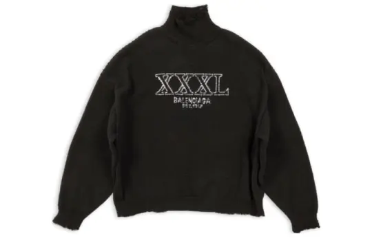 Balenciaga Sweaters Unisex Black Turtleneck Moderate Other