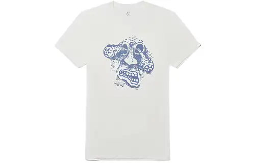Vans T Shirts Men's White Crew Neck Moderate Straight Fit