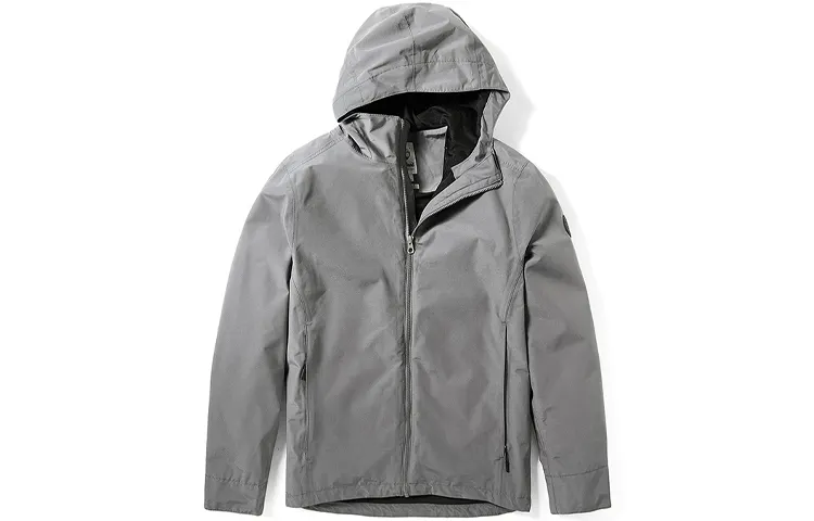 Timberland Jackets Men's Stone Gray Hooded Moderate Other