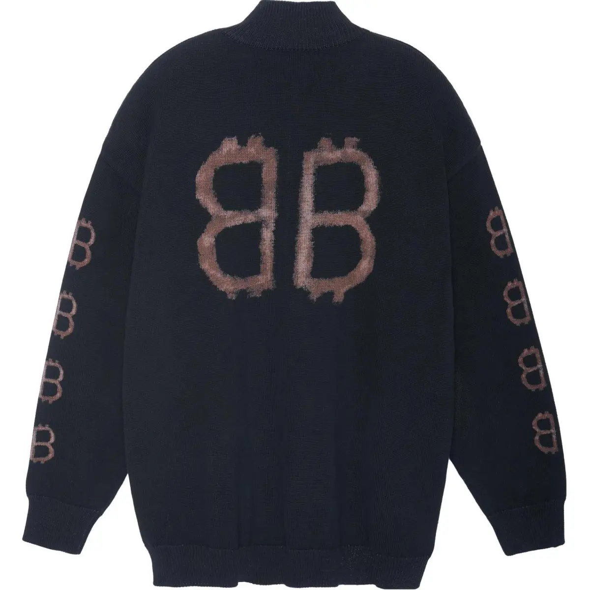 Balenciaga Sweaters Men's Black Crew Neck Moderate Other
