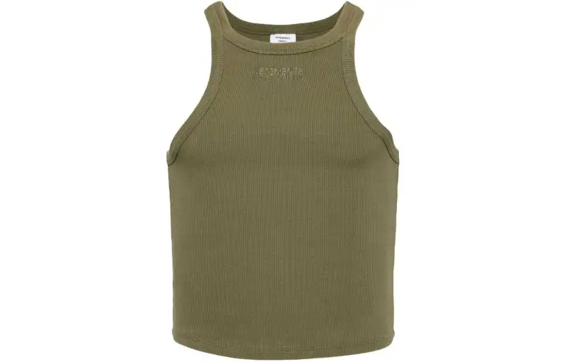 Vetements logo-embroidered vest top