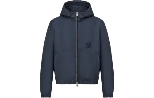 DIOR Quarterly New Products Jackets Men's Dark Blue Hooded Moderate Other