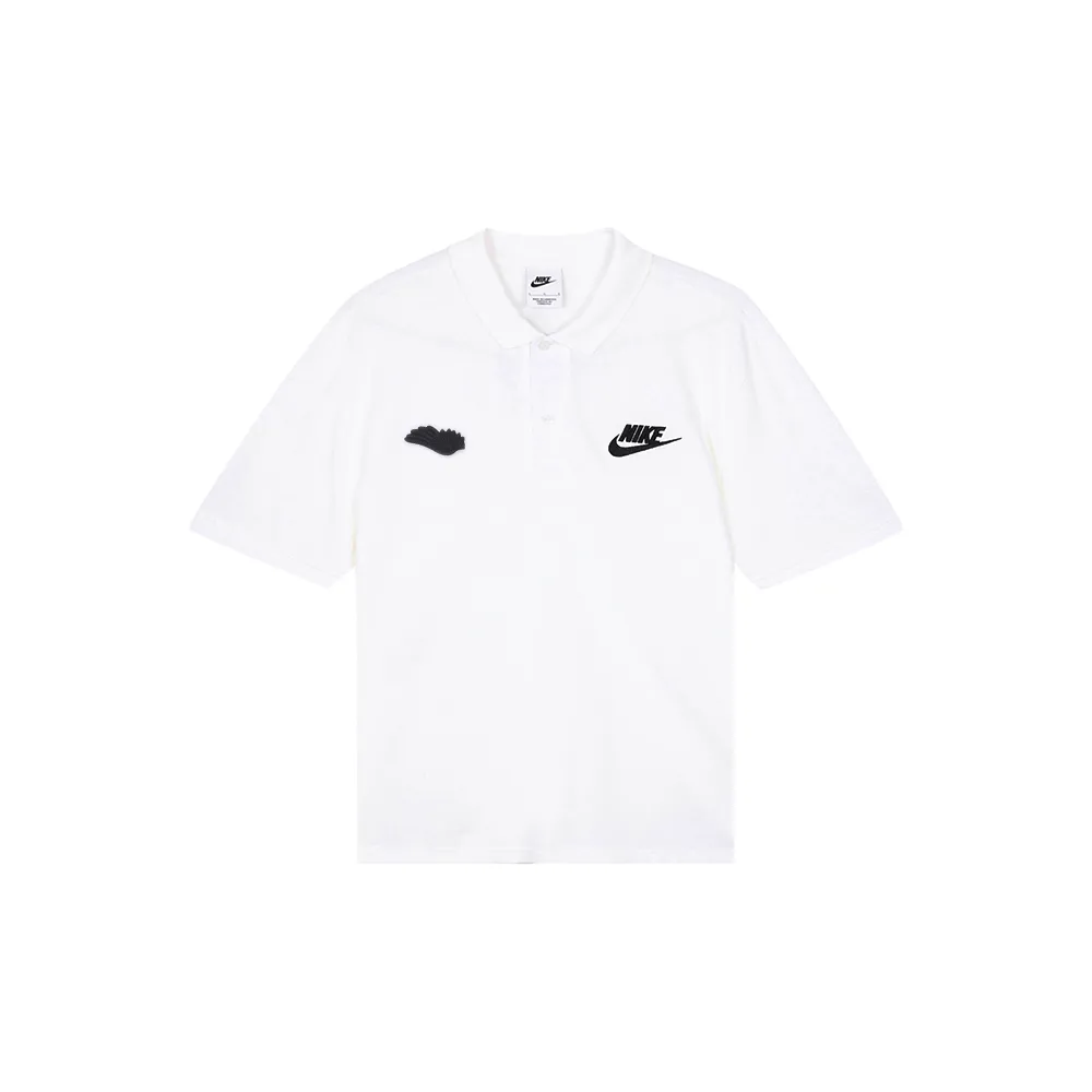 Nike Polo Shirts Men's White Polo Collar Moderate Straight Fit