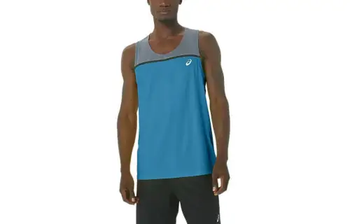ASICS PR LYTE Tank Tops Men's Blue Crew Neck Moderate Other