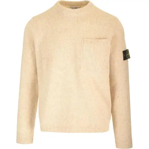 STONE ISLAND Logo Patch Crewneck Sweater