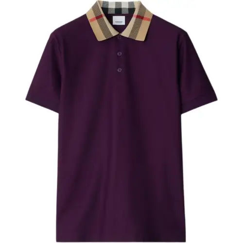Burberry Polo Shirt Men's Purple