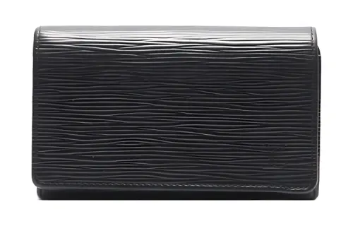 LOUIS VUITTON Epi Leather Wallet Unisex Black