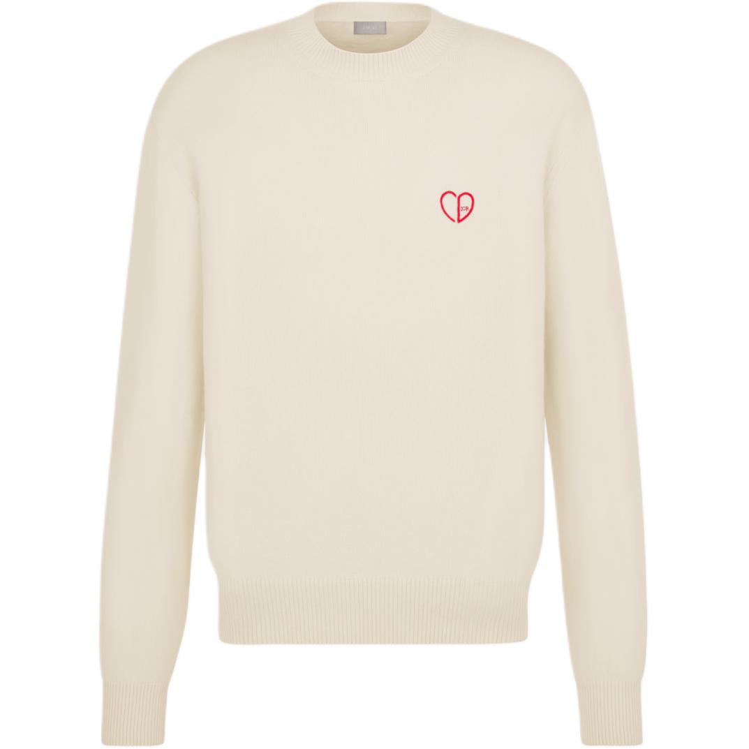 DIOR Cd Heart Embroidered Knitted Jumper