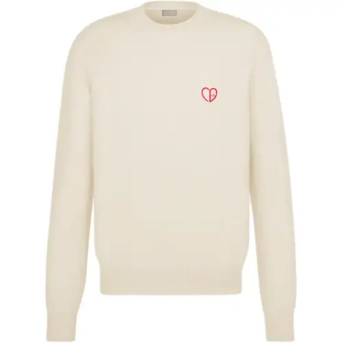 DIOR Cd Heart Embroidered Knitted Jumper