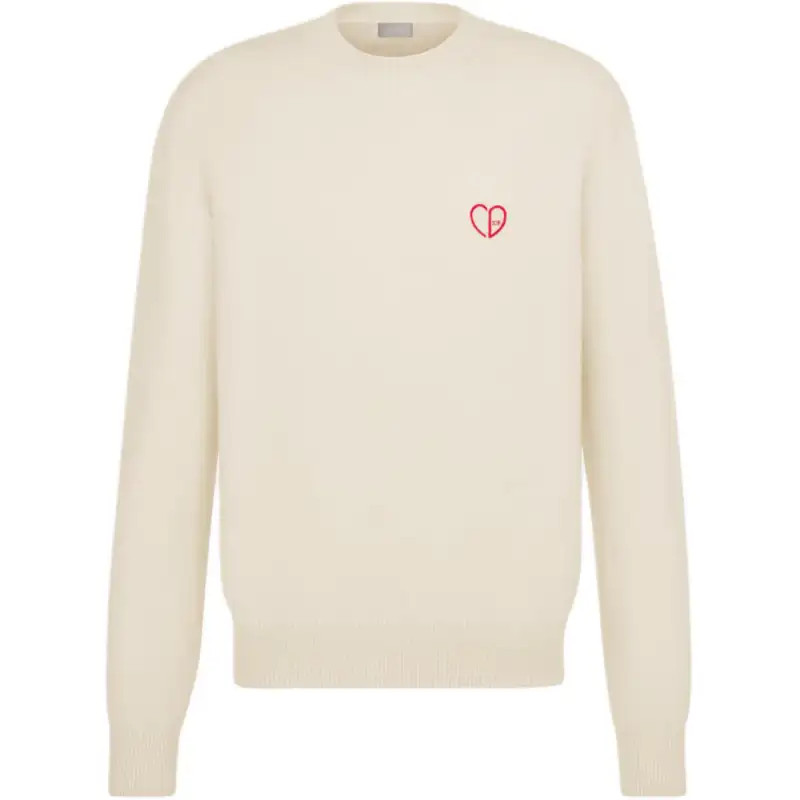 DIOR Cd Heart Embroidered Knitted Jumper