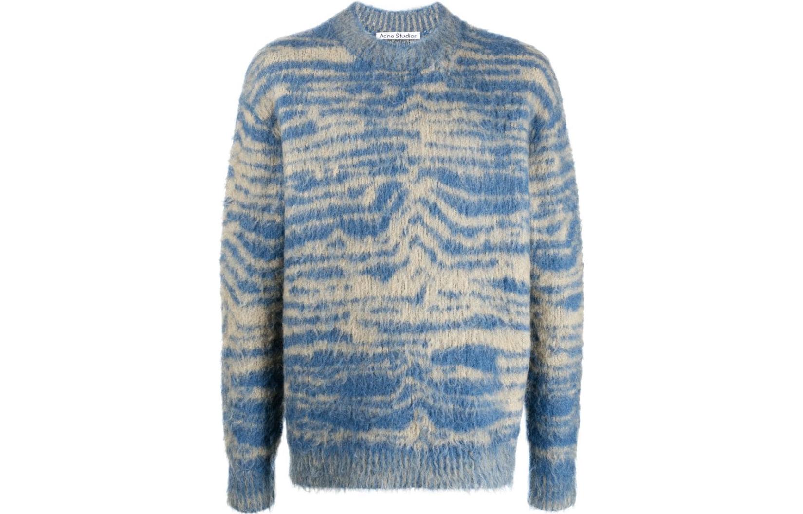 Мужской свитер Acne Studios Intarsia (сине-желтый)