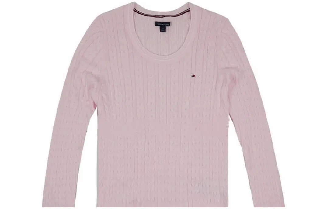 Tommy Hilfiger Sweaters Men's Pink Crew Neck Moderate