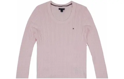 Tommy Hilfiger Sweaters Men's Pink Crew Neck Moderate