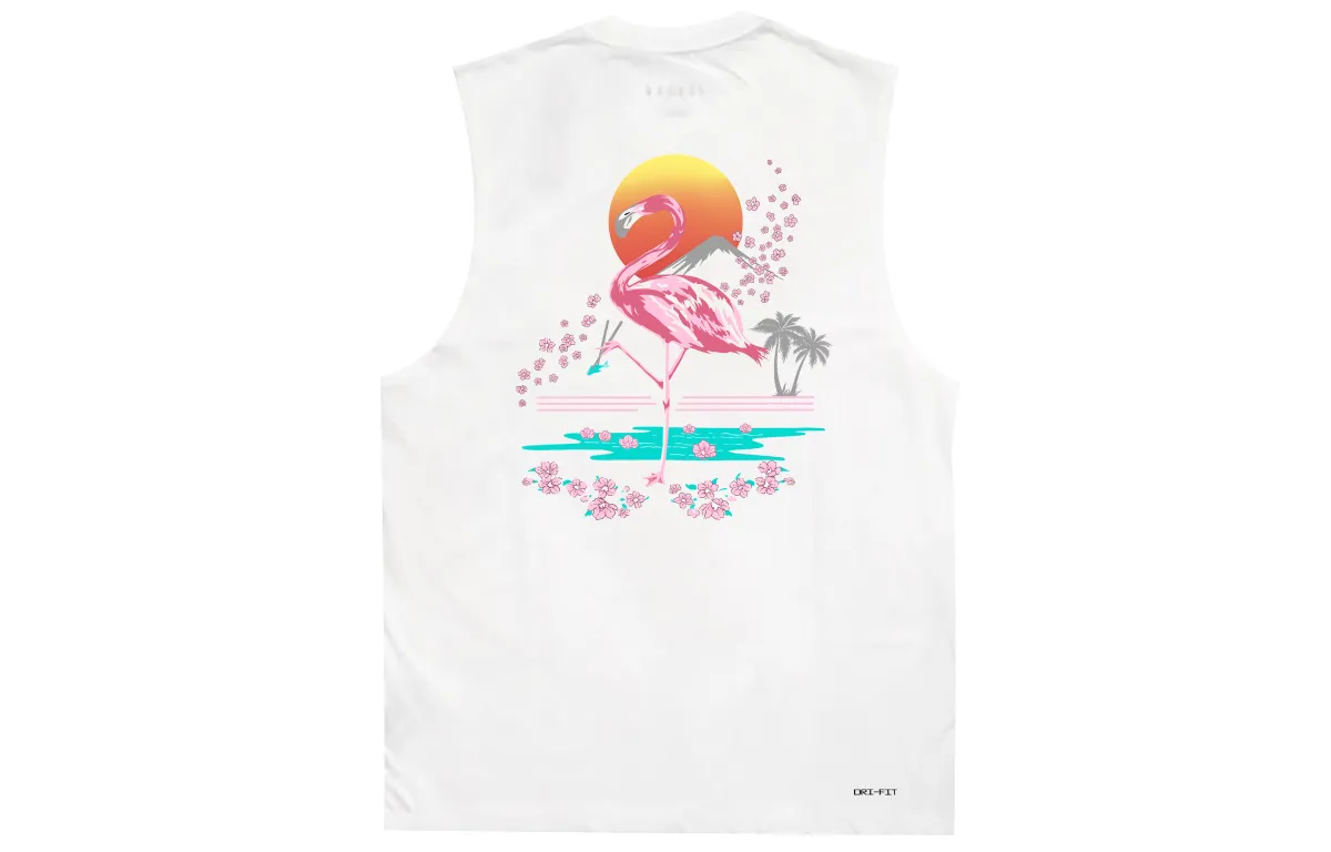 Jordan Tank Tops Unisex White Crew Neck Moderate Straight Fit