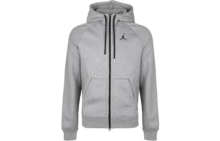 Jordan Jackets Men's Gray Hooded Moderate Other