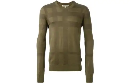 Burberry Sweaters Men's Brown Crew Neck Moderate Other