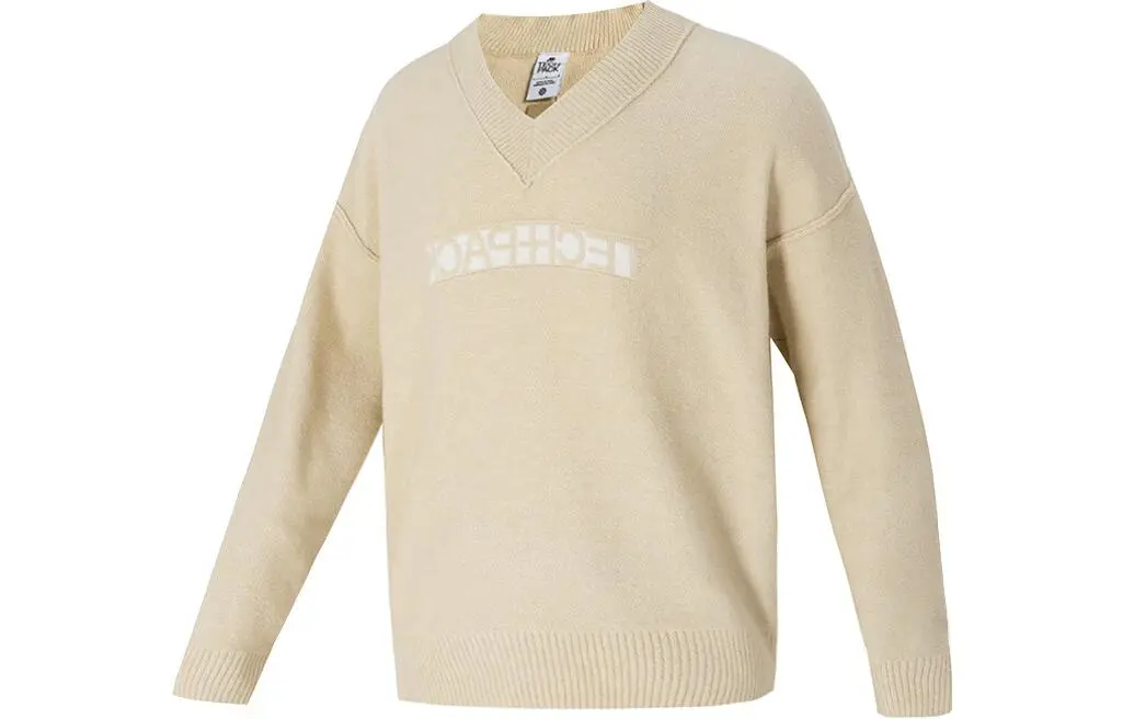 Nike Knitwear Men's Khaki V-neck Moderate Other
