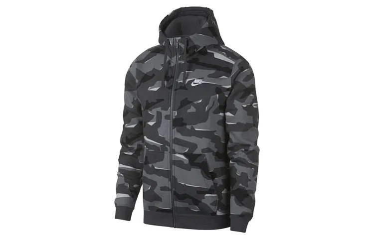 Nike Jackets Men's Gray Black Hooded Moderate Other