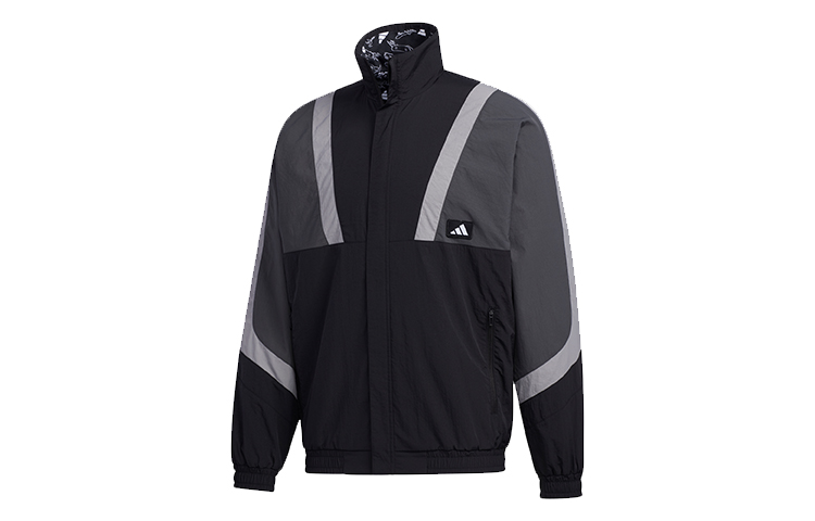 Adidas, double-sided sports retro black jacket