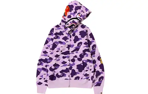 A BATHING APE Shark Series Sweatshirts Unisex Hooded Moderate Cardigan