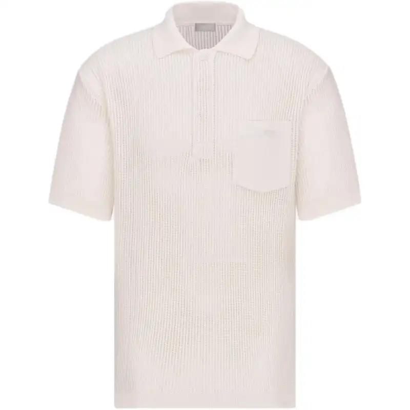 DIOR Polo Shirt Men's Gray White