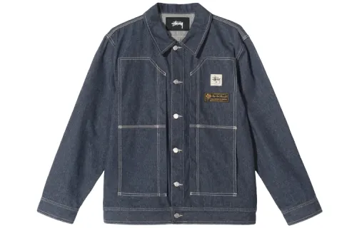 Stussy Jackets Unisex Blue Lapel Moderate Other