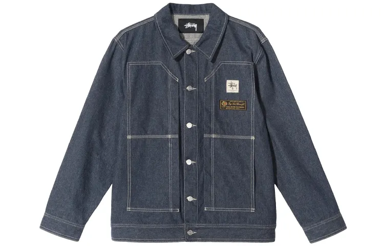 Stussy Jackets Unisex Blue Lapel Moderate Other