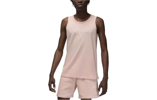 Jordan Flight Essentials Tank Tops Men's Pink Crew Neck Moderate Straight Fit