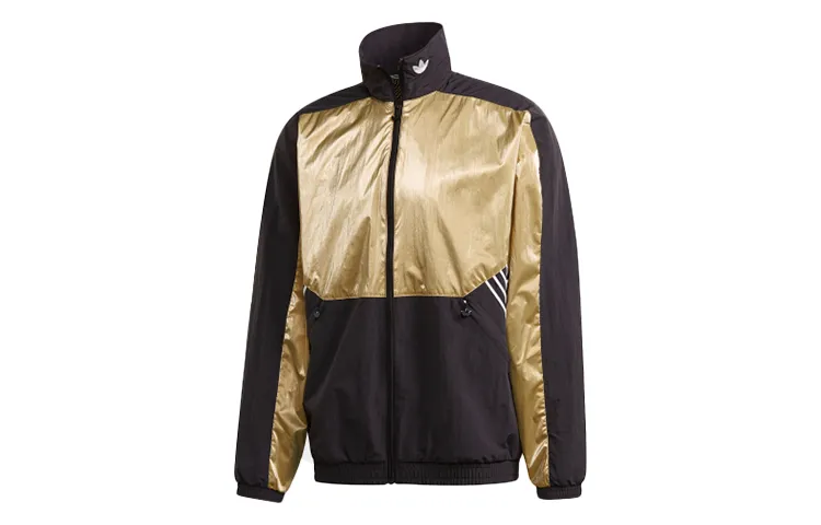 Adidas Originals Jackets Men's Black Stand Collar Moderate Other