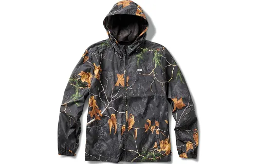 Vans Realtree Xtra x Vans Garnett Windbreaker Maple Leaf Print Hooded Fitted Jacket Unisex