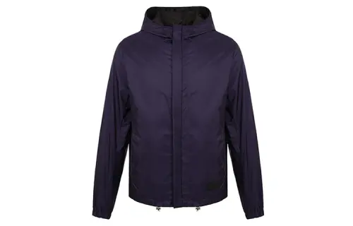PRADA Jackets Men's Dark Blue Hooded Thin Other