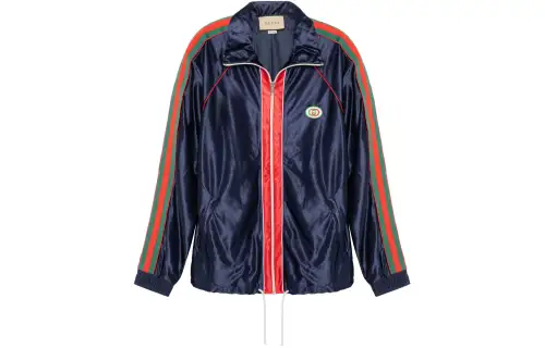 GUCCI Shiny Jersey Jacket With Web