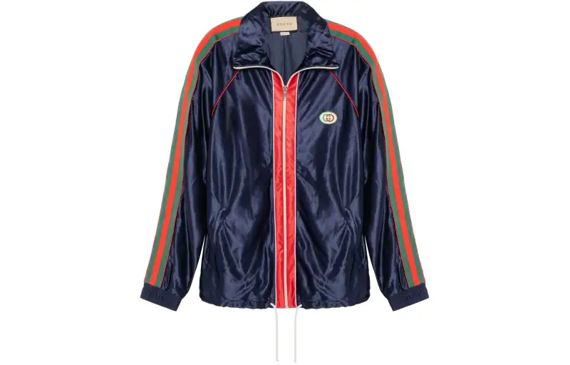GUCCI Shiny Jersey Jacket With Web