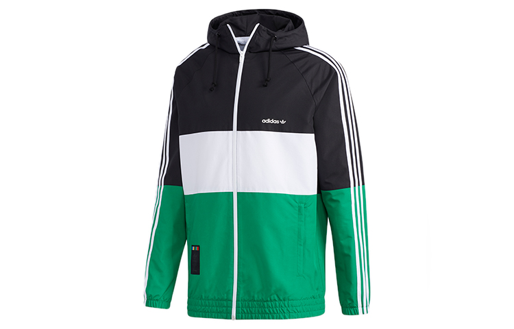 Мужская куртка adidas originals Goofy (черно-зеленая) — фото 1