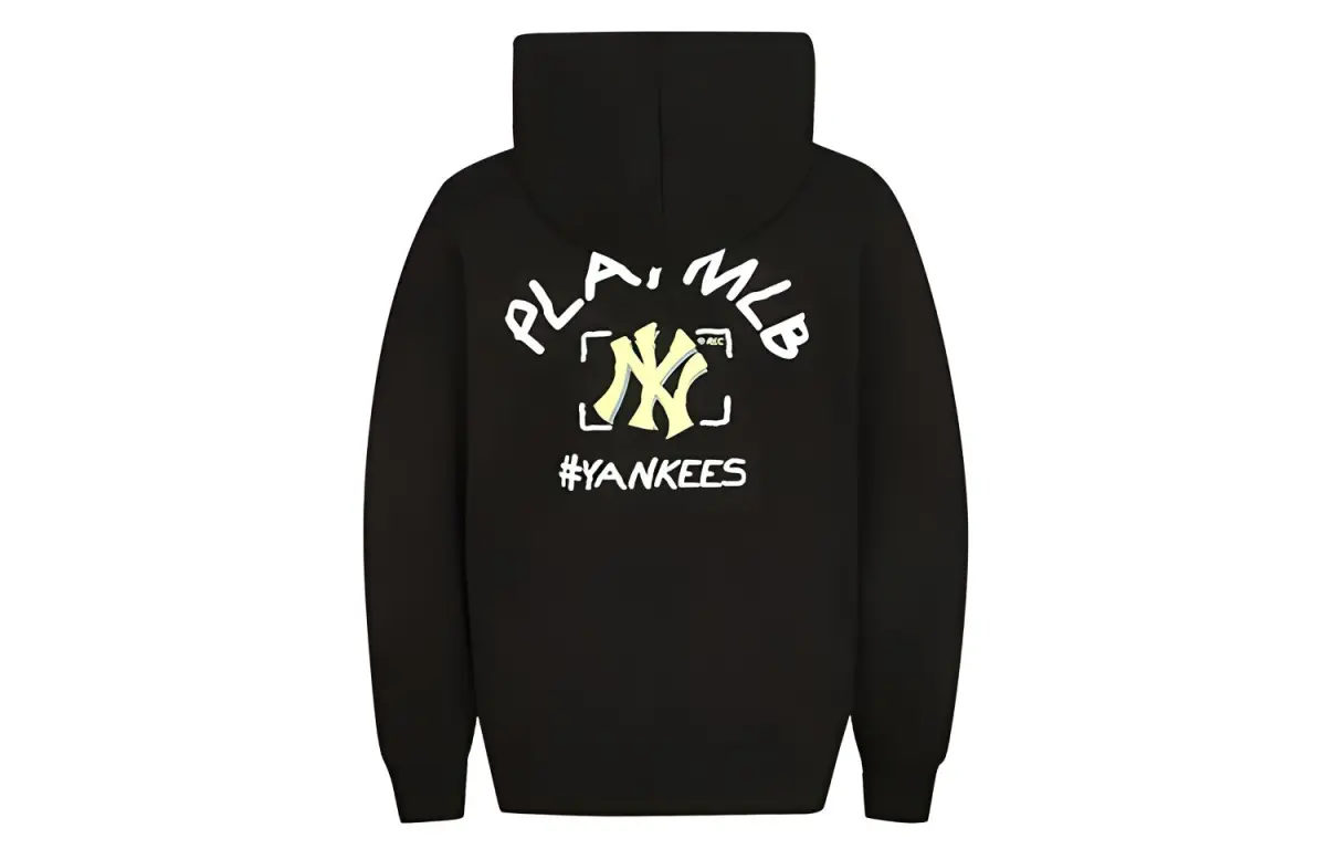 MLB Sweatshirts Unisex Black Hooded Moderate Regular