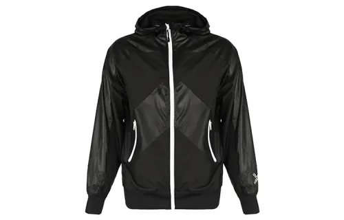 KENZO Jackets Men's Black Hooded Moderate Other