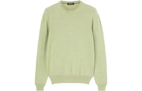 Loro Piana Sweaters Men's Light Green Crew Neck Moderate Other