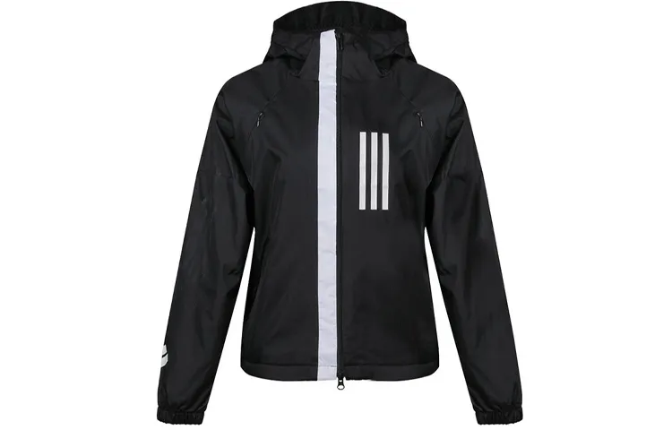 Adidas Jackets Women's Black Hooded Moderate Other