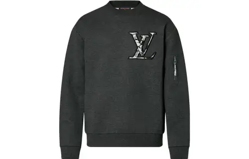 LOUIS VUITTON 2010s LV appliqué Sweatshirt